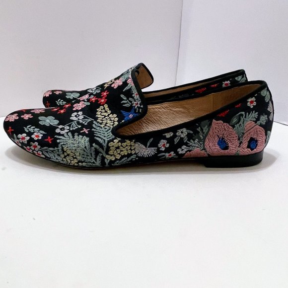 Vince Camuto Lindgren Navy Blue Floral Tapestry Slip On Loafers Size: 9 1/2M - Picture 9 of 9